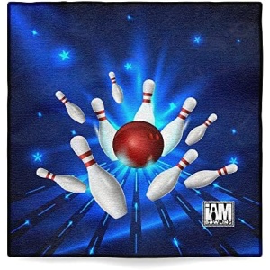 Logo Infusion - Dye-Sublimated Microfiber Bowling Towel - One Sided Print - Fun Style 0254 Bowling Pin Explosion