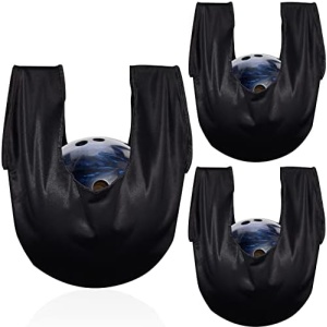 3 Pack Bowling Ball Seesaw Washable Bowling Ball Towel Black Bowling Ball See Saw Giant Bowling Ball Polisher Bowling Polisher Bag for Bowling Ball Cleaning