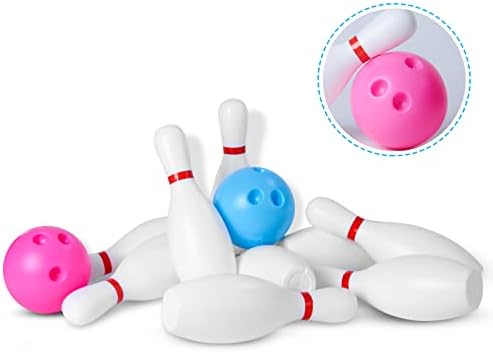 Shonoppy Kids Bowling Set, Toddler Bowling Set with 10 Classical Bowling Pins and 2 Plastic Balls, Suitable as Toy Gifts, Early Education, Indoor Outdoor Bowling Games Toys for Toddlers 3-15 Years Old 3 Shonoppy Kids Bowling Set, Toddler Bowling Set with 10 Classical Bowling Pins and 2 Plastic Balls, Suitable as Toy Gifts, Early Education, Indoor Outdoor Bowling Games Toys for Toddlers 3-15 Years Old - Image 3