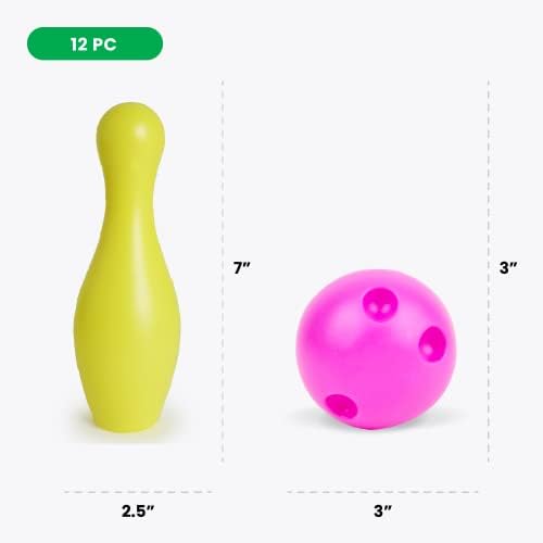 Boley Kids Bowling Set - 12 Piece Colorful Lawn Bowling Games Set - Portable Indoor or Outdoor Bowling Game - Toddler Bowling Pin and Ball Set 5 Boley Kids Bowling Set - 12 Piece Colorful Lawn Bowling Games Set - Portable Indoor or Outdoor Bowling Game - Toddler Bowling Pin and Ball Set - Image 5