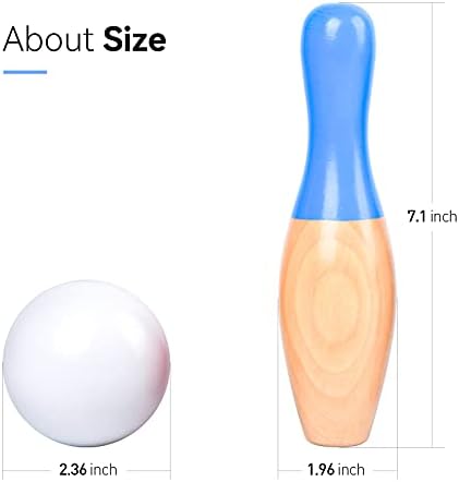 WODI Wood Bowling Backyard Games Wooden Pins Balls,and Mesh Carrying Bag Educational Games Indoor and Outdoor Toys Family Fun for Kids Toddlers and Adults 2 WODI Wood Bowling Backyard Games Wooden Pins Balls,and Mesh Carrying Bag Educational Games Indoor and Outdoor Toys Family Fun for Kids Toddlers and Adults - Image 2