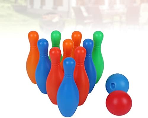 Toyvian Bowling Set Toys 10 Color Bowling Pins 2 Bowling Ball Bowling Toy Educational Game for Indoor and Outdoor(1.5Inch×4.3Inch,Small) 7 Toyvian Bowling Set Toys 10 Color Bowling Pins 2 Bowling Ball Bowling Toy Educational Game for Indoor and Outdoor(1.5Inch×4.3Inch,Small) - Image 7