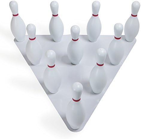 Champion Sports Plastic Bowling Pins: Set for Training & Kids Games, Red/White 2 Champion Sports Plastic Bowling Pins: Set for Training & Kids Games, Red/White - Image 2