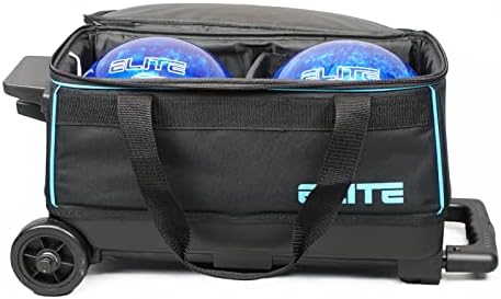 Elite Basic Bowling Bag Double (2) Ball Roller with Rolling Wheels 2 Elite Basic Bowling Bag Double (2) Ball Roller with Rolling Wheels - Image 2