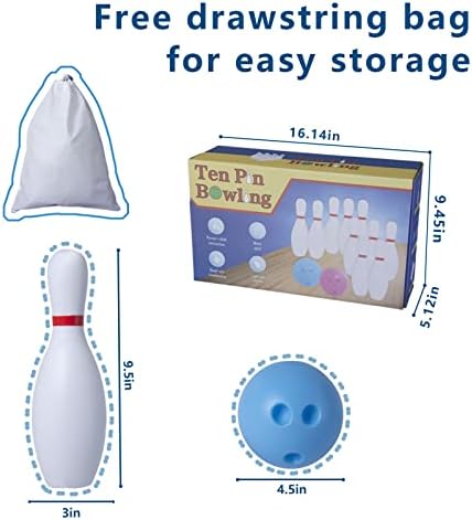 Shonoppy Kids Bowling Set, Toddler Bowling Set with 10 Classical Bowling Pins and 2 Plastic Balls, Suitable as Toy Gifts, Early Education, Indoor Outdoor Bowling Games Toys for Toddlers 3-15 Years Old 5 Shonoppy Kids Bowling Set, Toddler Bowling Set with 10 Classical Bowling Pins and 2 Plastic Balls, Suitable as Toy Gifts, Early Education, Indoor Outdoor Bowling Games Toys for Toddlers 3-15 Years Old - Image 5