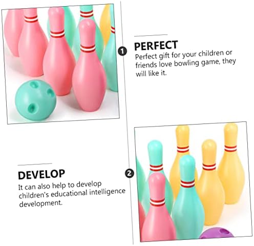VANZACK 3 Sets Bowling Ball Toy Plastic Bowling Pins Plastics Bowling Ball Kids bowlling Ball Toys Small Bowling Ball Kids Toys for Girls Kids Indoor Bowling Equipment Toddler Casual 8 VANZACK 3 Sets Bowling Ball Toy Plastic Bowling Pins Plastics Bowling Ball Kids bowlling Ball Toys Small Bowling Ball Kids Toys for Girls Kids Indoor Bowling Equipment Toddler Casual - Image 8