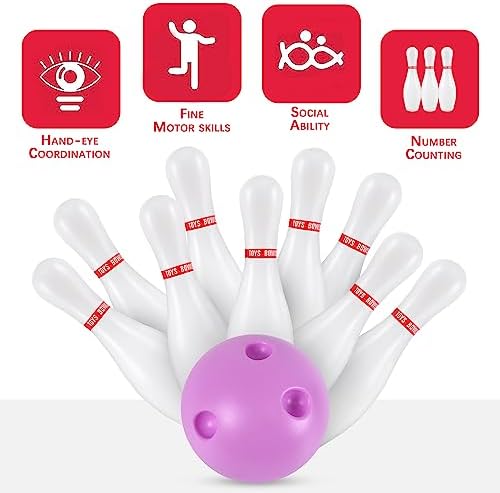 Kids Light Up Bowling Set Bowling Pins Games for Kids Indoor, Toddler Bowling Ball Set Glow in The Dark Games for Kids 2-12 Indoor & Outdoor 3 Kids Light Up Bowling Set Bowling Pins Games for Kids Indoor, Toddler Bowling Ball Set Glow in The Dark Games for Kids 2-12 Indoor & Outdoor - Image 3