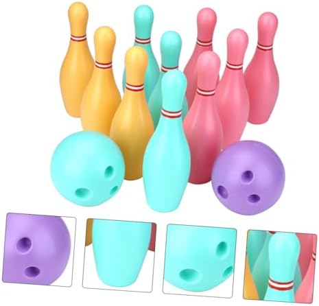 VANZACK 3 Sets Bowling Ball Toy Plastic Bowling Pins Plastics Bowling Ball Kids bowlling Ball Toys Small Bowling Ball Kids Toys for Girls Kids Indoor Bowling Equipment Toddler Casual 7 VANZACK 3 Sets Bowling Ball Toy Plastic Bowling Pins Plastics Bowling Ball Kids bowlling Ball Toys Small Bowling Ball Kids Toys for Girls Kids Indoor Bowling Equipment Toddler Casual - Image 7