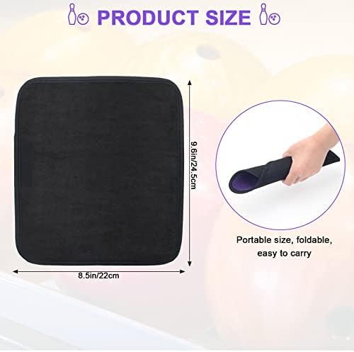 Anglekai Microfiber Bowling Ball Towels 3 Pack, 10" x 8" Bowling Towel Shammy Pad with Easy-Grip Dots Purple Bowling Cleaner Towel Non-Slip Microfiber Bowling Pad Bowling Accessories 2 Anglekai Microfiber Bowling Ball Towels 3 Pack, 10" x 8" Bowling Towel Shammy Pad with Easy-Grip Dots Purple Bowling Cleaner Towel Non-Slip Microfiber Bowling Pad Bowling Accessories - Image 2