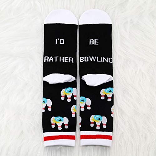 MBMSO 2 Pairs I'd Rather be Bowling Socks Funny Bowling Gifts Bowling Ball Socks Bowling Lover Gifts Bowling Team Gifts 2 MBMSO 2 Pairs I'd Rather be Bowling Socks Funny Bowling Gifts Bowling Ball Socks Bowling Lover Gifts Bowling Team Gifts - Image 2