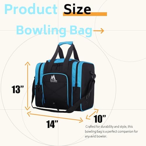 Hsmihair Bowling bags Bowling Ball Bag for Single Ball - Bowling Ball Tote Bowling Bag with Padded Ball Holder - Fits Bowling Shoes Up to Mens Size 14 Accessories. 2 Hsmihair Bowling bags Bowling Ball Bag for Single Ball - Bowling Ball Tote Bowling Bag with Padded Ball Holder - Fits Bowling Shoes Up to Mens Size 14 Accessories. - Image 2