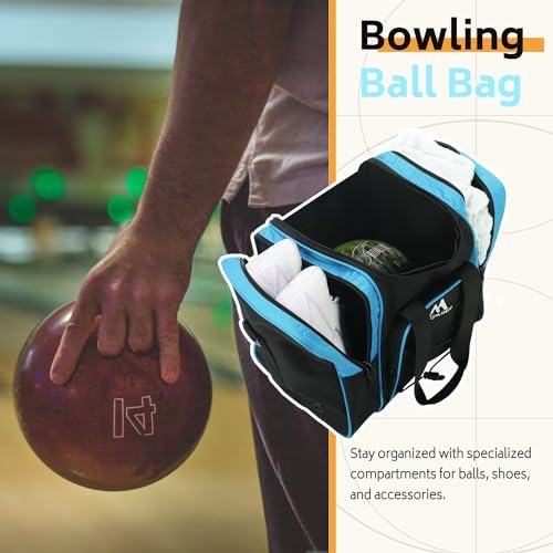 Hsmihair Bowling bags Bowling Ball Bag for Single Ball - Bowling Ball Tote Bowling Bag with Padded Ball Holder - Fits Bowling Shoes Up to Mens Size 14 Accessories. 4 Hsmihair Bowling bags Bowling Ball Bag for Single Ball - Bowling Ball Tote Bowling Bag with Padded Ball Holder - Fits Bowling Shoes Up to Mens Size 14 Accessories. - Image 4