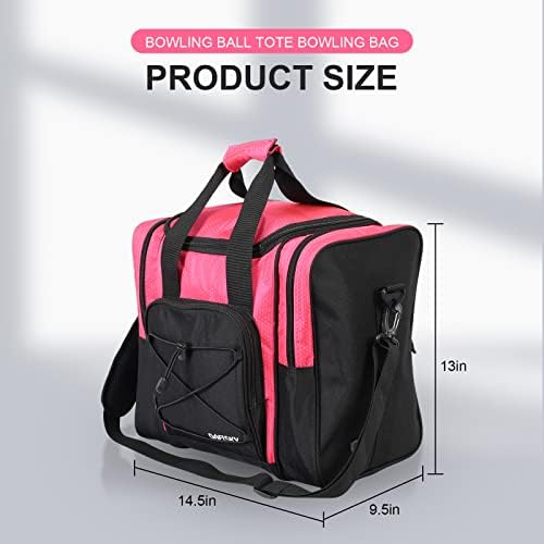 DAFISKY Bowling Ball Bag for Single Ball - Bowling Ball Tote Bag with Padded Ball Holder, 2 Pockets fit Bowling Shoes Up to Mens Size 14 and Accessories 2 DAFISKY Bowling Ball Bag for Single Ball - Bowling Ball Tote Bag with Padded Ball Holder, 2 Pockets fit Bowling Shoes Up to Mens Size 14 and Accessories - Image 2