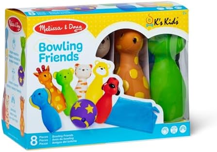 Melissa & Doug K's Kids Bowling Friends Play Set and Game With 6 Pins and Convenient Carrying Case - Indoor, Outdoor Toys For Toddlers Ages 2+ 6 Melissa & Doug K's Kids Bowling Friends Play Set and Game With 6 Pins and Convenient Carrying Case - Indoor, Outdoor Toys For Toddlers Ages 2+ - Image 6