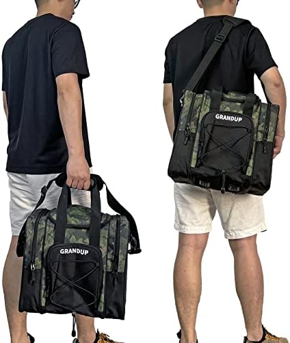 GRANDUP Bowling Ball Bag for Single Ball - Black Bowling accessories Ball Tote Bag Bowling Bag with Padded Ball Holder - Fits Bowling Shoes Up to Mens Size 14 4 GRANDUP Bowling Ball Bag for Single Ball - Black Bowling accessories Ball Tote Bag Bowling Bag with Padded Ball Holder - Fits Bowling Shoes Up to Mens Size 14 - Image 4
