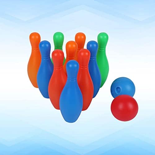 Toyvian Bowling Set Toys 10 Color Bowling Pins 2 Bowling Ball Bowling Toy Educational Game for Indoor and Outdoor(1.5Inch×4.3Inch,Small) 5 Toyvian Bowling Set Toys 10 Color Bowling Pins 2 Bowling Ball Bowling Toy Educational Game for Indoor and Outdoor(1.5Inch×4.3Inch,Small) - Image 5