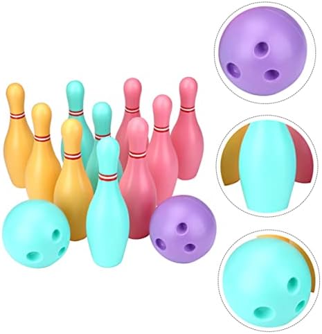 VANZACK 3 Sets Bowling Ball Toy Plastic Bowling Pins Plastics Bowling Ball Kids bowlling Ball Toys Small Bowling Ball Kids Toys for Girls Kids Indoor Bowling Equipment Toddler Casual 4 VANZACK 3 Sets Bowling Ball Toy Plastic Bowling Pins Plastics Bowling Ball Kids bowlling Ball Toys Small Bowling Ball Kids Toys for Girls Kids Indoor Bowling Equipment Toddler Casual - Image 4