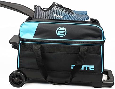 Elite Basic Bowling Bag Double (2) Ball Roller with Rolling Wheels 3 Elite Basic Bowling Bag Double (2) Ball Roller with Rolling Wheels - Image 3