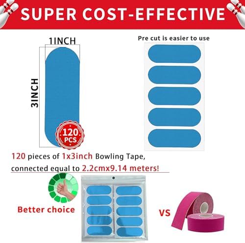 Birllaid 120PCS Bowling Thumb Tape Bowling Finger Tape Bowling Tape Thumb for Bowlers, Bowling Accessories for Men Women 2 Birllaid 120PCS Bowling Thumb Tape Bowling Finger Tape Bowling Tape Thumb for Bowlers, Bowling Accessories for Men Women - Image 2