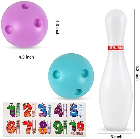 Kids Light Up Bowling Set Bowling Pins Games for Kids Indoor, Toddler Bowling Ball Set Glow in The Dark Games for Kids 2-12 Indoor & Outdoor 2 Kids Light Up Bowling Set Bowling Pins Games for Kids Indoor, Toddler Bowling Ball Set Glow in The Dark Games for Kids 2-12 Indoor & Outdoor - Image 2