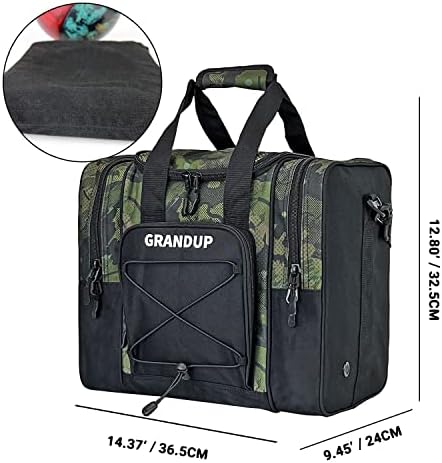 GRANDUP Bowling Ball Bag for Single Ball - Black Bowling accessories Ball Tote Bag Bowling Bag with Padded Ball Holder - Fits Bowling Shoes Up to Mens Size 14 5 GRANDUP Bowling Ball Bag for Single Ball - Black Bowling accessories Ball Tote Bag Bowling Bag with Padded Ball Holder - Fits Bowling Shoes Up to Mens Size 14 - Image 5