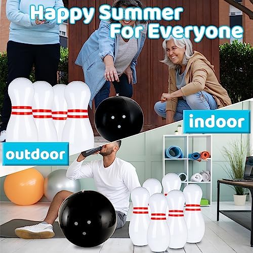 Zloveleexr Kids Bowling Set, Giant Inflatable Bowling Balls & Pins for Outdoor and Indoor Games Fit Christmas Birthday Party Lawn Yard Games, Kids Education Motor Skills Toys 2 Zloveleexr Kids Bowling Set, Giant Inflatable Bowling Balls & Pins for Outdoor and Indoor Games Fit Christmas Birthday Party Lawn Yard Games, Kids Education Motor Skills Toys - Image 2