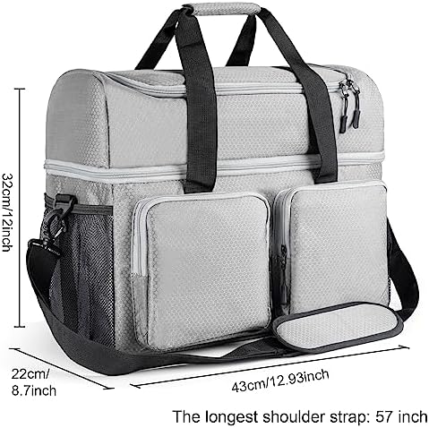 Aleemin Bowling Bag for 2 Balls, Bowling Ball Tote Bag with 2 Wooden Bowling Cups, Multi-Pockets Bowling Ball Bag Fits Bowling Shoes Up to Mens Size 14, Bowling Ball Bag with Shoulder Strap & Divider 5 Aleemin Bowling Bag for 2 Balls, Bowling Ball Tote Bag with 2 Wooden Bowling Cups, Multi-Pockets Bowling Ball Bag Fits Bowling Shoes Up to Mens Size 14, Bowling Ball Bag with Shoulder Strap & Divider - Image 5