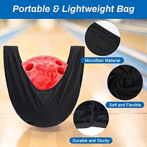 Anglekai 4 Pack Bowling Ball Accessory Kit, 2Pcs 10"x8" Bowling Ball Towels/Bowling Seesaw Bag/Bowling Shoe Protector Covers, Non-Slip Bowling Polisher Bag for Clean/Storage Bowling Ball Shammy 4 Anglekai 4 Pack Bowling Ball Accessory Kit, 2Pcs 10"x8" Bowling Ball Towels/Bowling Seesaw Bag/Bowling Shoe Protector Covers, Non-Slip Bowling Polisher Bag for Clean/Storage Bowling Ball Shammy - Image 4