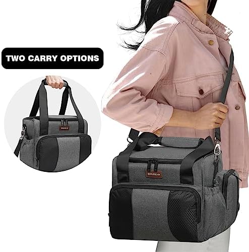 Skureay Single Bowling Ball Tote Bag, Bowling Ball Carry Case with Wooden Bowling Holder and Extra Storage Pockets, Bowling Bag 1 Ball with Shoulder Strap for Easy Carrying for Sports 6 Skureay Single Bowling Ball Tote Bag, Bowling Ball Carry Case with Wooden Bowling Holder and Extra Storage Pockets, Bowling Bag 1 Ball with Shoulder Strap for Easy Carrying for Sports - Image 6