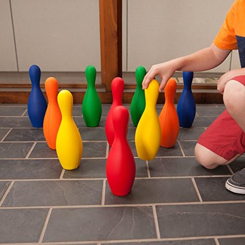 Champion Sports Multicolor Bowling Pins: Weighted Foam Set for Training & Kids Games, Medium 6 Champion Sports Multicolor Bowling Pins: Weighted Foam Set for Training & Kids Games, Medium - Image 6