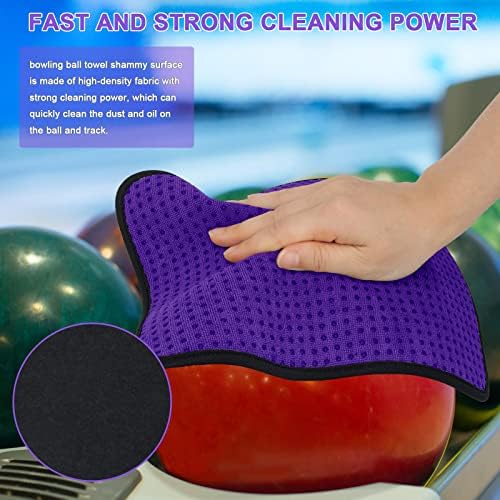 Anglekai Microfiber Bowling Ball Towels 3 Pack, 10" x 8" Bowling Towel Shammy Pad with Easy-Grip Dots Purple Bowling Cleaner Towel Non-Slip Microfiber Bowling Pad Bowling Accessories 5 Anglekai Microfiber Bowling Ball Towels 3 Pack, 10" x 8" Bowling Towel Shammy Pad with Easy-Grip Dots Purple Bowling Cleaner Towel Non-Slip Microfiber Bowling Pad Bowling Accessories - Image 5