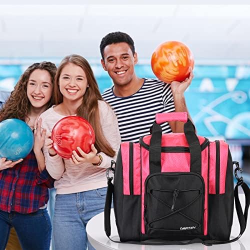 DAFISKY Bowling Ball Bag for Single Ball - Bowling Ball Tote Bag with Padded Ball Holder, 2 Pockets fit Bowling Shoes Up to Mens Size 14 and Accessories 7 DAFISKY Bowling Ball Bag for Single Ball - Bowling Ball Tote Bag with Padded Ball Holder, 2 Pockets fit Bowling Shoes Up to Mens Size 14 and Accessories - Image 7