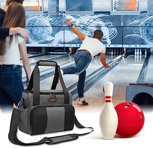 Skureay Single Bowling Ball Tote Bag, Bowling Ball Carry Case with Wooden Bowling Holder and Extra Storage Pockets, Bowling Bag 1 Ball with Shoulder Strap for Easy Carrying for Sports 7 Skureay Single Bowling Ball Tote Bag, Bowling Ball Carry Case with Wooden Bowling Holder and Extra Storage Pockets, Bowling Bag 1 Ball with Shoulder Strap for Easy Carrying for Sports - Image 7