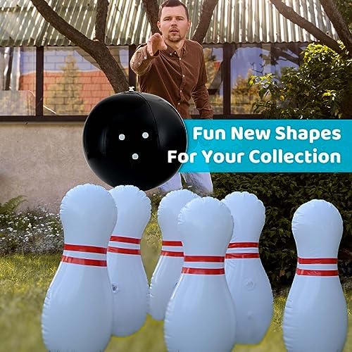 Zloveleexr Kids Bowling Set, Giant Inflatable Bowling Balls & Pins for Outdoor and Indoor Games Fit Christmas Birthday Party Lawn Yard Games, Kids Education Motor Skills Toys 4 Zloveleexr Kids Bowling Set, Giant Inflatable Bowling Balls & Pins for Outdoor and Indoor Games Fit Christmas Birthday Party Lawn Yard Games, Kids Education Motor Skills Toys - Image 4