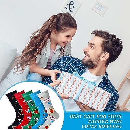 Ramede 5 Pairs Novelty Bowling Police Barber Socks for Fireman Lawyer Men Women Sport Occupation Themed Dress Crew Socks Gift 7 Ramede 5 Pairs Novelty Bowling Police Barber Socks for Fireman Lawyer Men Women Sport Occupation Themed Dress Crew Socks Gift - Image 7
