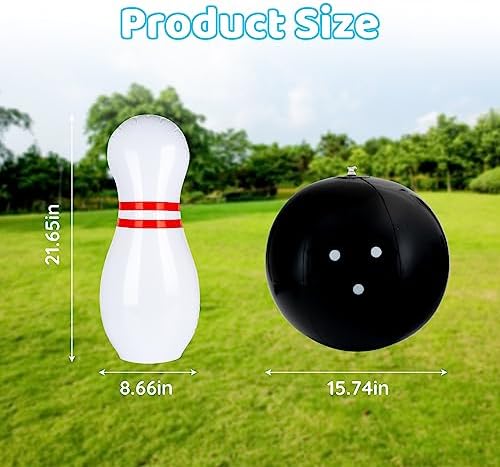 Zloveleexr Kids Bowling Set, Giant Inflatable Bowling Balls & Pins for Outdoor and Indoor Games Fit Christmas Birthday Party Lawn Yard Games, Kids Education Motor Skills Toys 6 Zloveleexr Kids Bowling Set, Giant Inflatable Bowling Balls & Pins for Outdoor and Indoor Games Fit Christmas Birthday Party Lawn Yard Games, Kids Education Motor Skills Toys - Image 6