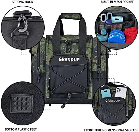 GRANDUP Bowling Ball Bag for Single Ball - Black Bowling accessories Ball Tote Bag Bowling Bag with Padded Ball Holder - Fits Bowling Shoes Up to Mens Size 14 3 GRANDUP Bowling Ball Bag for Single Ball - Black Bowling accessories Ball Tote Bag Bowling Bag with Padded Ball Holder - Fits Bowling Shoes Up to Mens Size 14 - Image 3