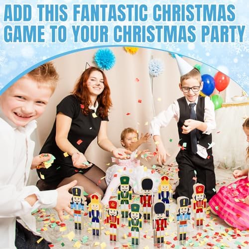 Glimin 11 Pcs Christmas Nutcracker Bowling Set Lawn Bowling Games Set Wooden Bowling Set Include 1 Pc Christmas Bowling Pin, 10 Pcs Outdoor Bowling for Toys Party Supplies, Indoor Outdoor Party 7 Glimin 11 Pcs Christmas Nutcracker Bowling Set Lawn Bowling Games Set Wooden Bowling Set Include 1 Pc Christmas Bowling Pin, 10 Pcs Outdoor Bowling for Toys Party Supplies, Indoor Outdoor Party - Image 7