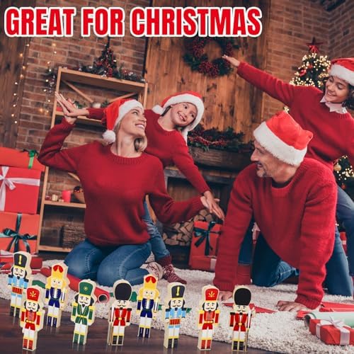 Glimin 11 Pcs Christmas Nutcracker Bowling Set Lawn Bowling Games Set Wooden Bowling Set Include 1 Pc Christmas Bowling Pin, 10 Pcs Outdoor Bowling for Toys Party Supplies, Indoor Outdoor Party 5 Glimin 11 Pcs Christmas Nutcracker Bowling Set Lawn Bowling Games Set Wooden Bowling Set Include 1 Pc Christmas Bowling Pin, 10 Pcs Outdoor Bowling for Toys Party Supplies, Indoor Outdoor Party - Image 5