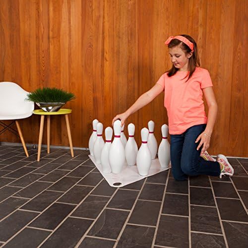 Champion Sports Plastic Bowling Pins: Set for Training & Kids Games, Red/White 7 Champion Sports Plastic Bowling Pins: Set for Training & Kids Games, Red/White - Image 7