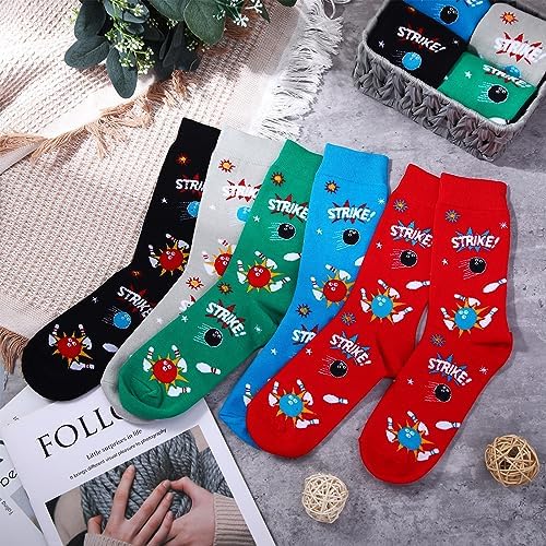 Ramede 5 Pairs Novelty Bowling Police Barber Socks for Fireman Lawyer Men Women Sport Occupation Themed Dress Crew Socks Gift 4 Ramede 5 Pairs Novelty Bowling Police Barber Socks for Fireman Lawyer Men Women Sport Occupation Themed Dress Crew Socks Gift - Image 4