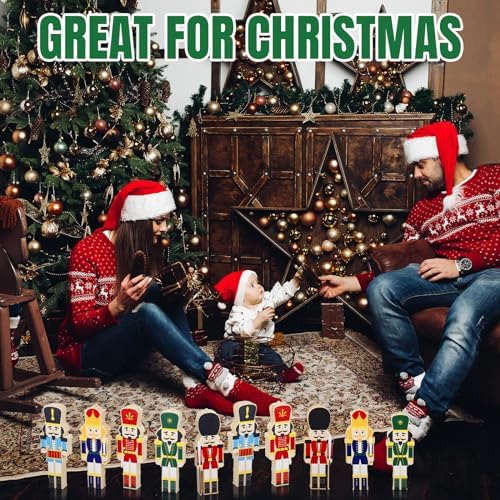 Glimin 11 Pcs Christmas Nutcracker Bowling Set Lawn Bowling Games Set Wooden Bowling Set Include 1 Pc Christmas Bowling Pin, 10 Pcs Outdoor Bowling for Toys Party Supplies, Indoor Outdoor Party 6 Glimin 11 Pcs Christmas Nutcracker Bowling Set Lawn Bowling Games Set Wooden Bowling Set Include 1 Pc Christmas Bowling Pin, 10 Pcs Outdoor Bowling for Toys Party Supplies, Indoor Outdoor Party - Image 6