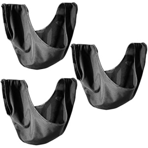 AcceLeah3 Pack Bowling Seesaw Washable Bowling Ball Polisher Bags Bowling Ball Cleaner Holder Bags Black Bowling Cleaner Towels for Bowling Ball Cleaning（Black）