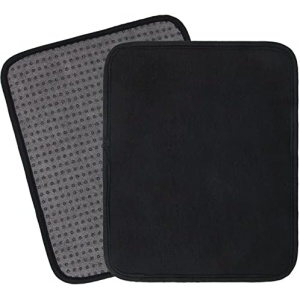 Anglecai Bowling Ball Towel 2 Pack, 10 × 8 Inch Microfiber Bowling Ball Cleaner Towel to Wipe Off Ball Bowling Pad Towel with Easy Grip Dots Bowling Ball Shammy Pad to Improve Grip and Precision