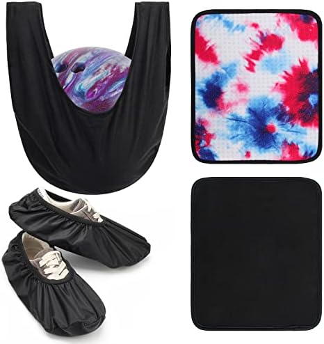 Anglekai 4 Pack Bowling Ball Accessory Kit, 2Pcs 10"x8" Bowling Ball Towels/Bowling Seesaw Bag/Bowling Shoe Protector Covers, Non-Slip Bowling Polisher Bag for Clean/Storage Bowling Ball Shammy 1 Anglekai 4 Pack Bowling Ball Accessory Kit, 2Pcs 10"x8" Bowling Ball Towels/Bowling Seesaw Bag/Bowling Shoe Protector Covers, Non-Slip Bowling Polisher Bag for Clean/Storage Bowling Ball Shammy