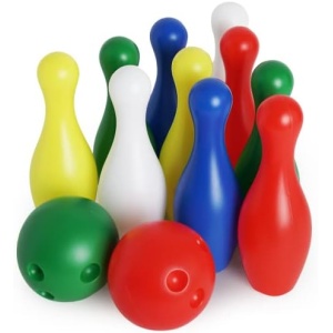 Boley Kids Bowling Set - 12 Piece Colorful Lawn Bowling Games Set - Portable Indoor or Outdoor Bowling Game - Toddler Bowling Pin and Ball Set