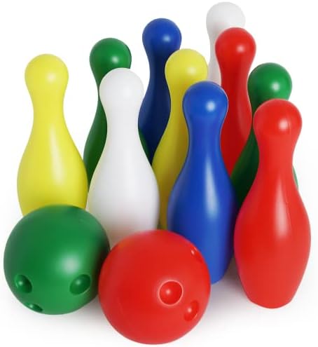 Boley Kids Bowling Set - 12 Piece Colorful Lawn Bowling Games Set - Portable Indoor or Outdoor Bowling Game - Toddler Bowling Pin and Ball Set 1 Boley Kids Bowling Set - 12 Piece Colorful Lawn Bowling Games Set - Portable Indoor or Outdoor Bowling Game - Toddler Bowling Pin and Ball Set