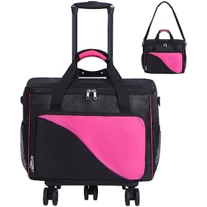 Bowling Ball Bag Detachable 2 Ball Bowling Bag with Wheels Convertible Double Ball Rolling Bag for Bowling Accessories Large Tote Bag with Separate Shoe Bag Foam Ball Holder Gift for Men Women Bowlers