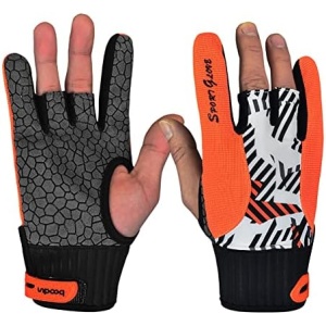 Bowling Gloves Left and Right Hand Professional Anti-Skid Bowling Accessories, 1 Pair Comfortable Sports Gloves Mittens for Bowling
