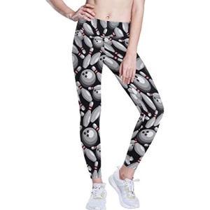 CHINEIN Women's High Waisted Pattern Leggings Full-Length Yoga Pants Burning Fire Firefighter Save Girl